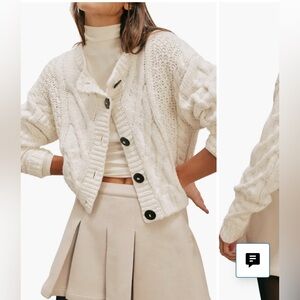 Free people Bonfire Cable Knit Cardigan
